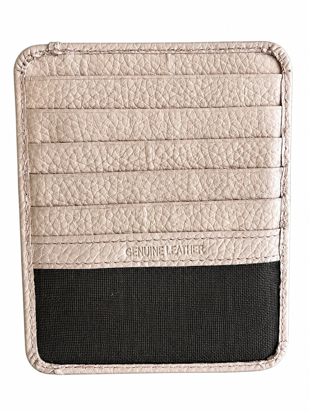 Lodis Blush Pink Pebbled Leather Card Wallet